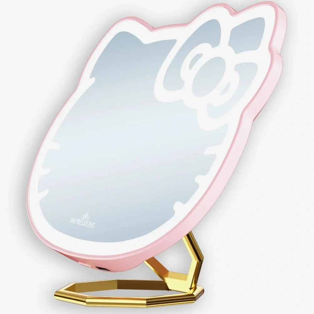 🩷Hello Kitty® Pocket Mirror with Ring Stand - Pink and Gold🩷